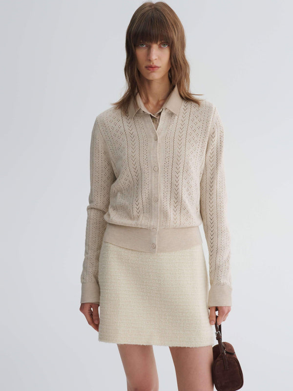 Jupe Tweed en Laine Unie